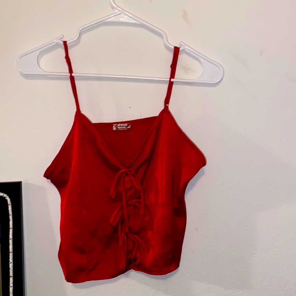 Never worn red tie tank top!